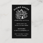 ハウスクリーニングサービスホームハンドドロッドロゴB&W 名刺 (正面)