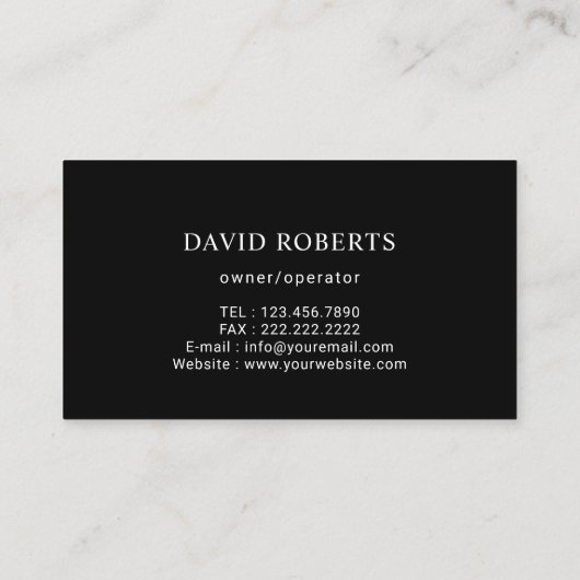 ハウスクリーニングサービスミニマルハウスロゴブラック 名刺 (裏面)