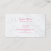 ハウスクリーニングサービスメイドグリッターマーブルシック 名刺 (裏面)