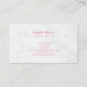 ハウスクリーニングサービスメイドグリッターマーブルシック 名刺 (裏面)