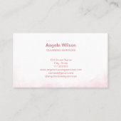 ハウスクリーニングサービスメイドバラ金ゴールドグリッター 名刺 (裏面)