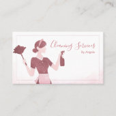 ハウスクリーニングサービスメイドバラ金ゴールドグリッター 名刺 (正面)