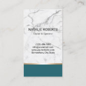 ハウスクリーニングサービスモダンティール(緑がかった色)ハウスキーピング 名刺 (裏面)