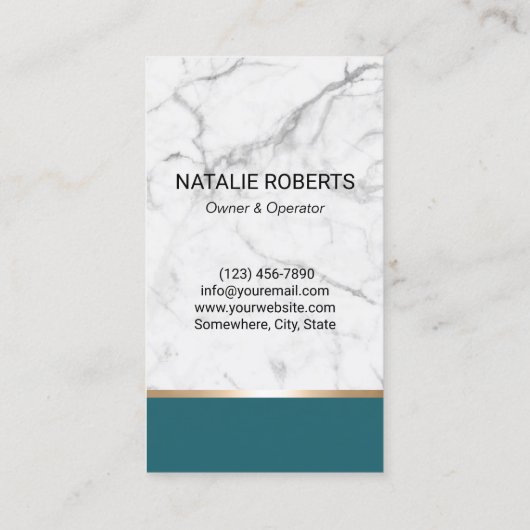 ハウスクリーニングサービスモダンティール（緑がかった色）ハウスキーピング 名刺 (裏面)