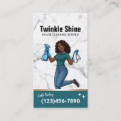 ハウスクリーニングサービスモダンティール(緑がかった色)ハウスキーピング#2 名刺 (正面)