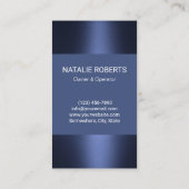 ハウスクリーニングサービスモダンネイビーブルー 名刺 (裏面)