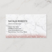 ハウスクリーニングサービスモダンバラ金ゴールド大理石 名刺 (裏面)