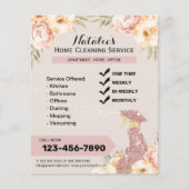 ハウスクリーニングサービスモダンフローラハウスキーピング チラシ (正面)