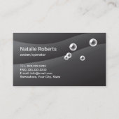 ハウスクリーニングサービスモダンブラックメイド 名刺 (裏面)