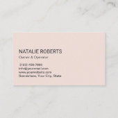 ハウスクリーニングサービスモダンブルーカーブ 名刺 (裏面)