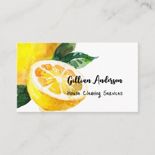 ハウスクリーニングサービスレモンスライスハウスキーピング 名刺 (正面)