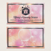 ハウスクリーニングサービスロゴ |シャボン玉 (正面&裏面)