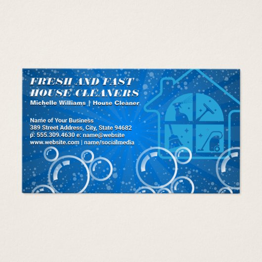 ハウスクリーニングサービスロゴ |シャボン玉 (正面)