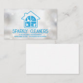 ハウスクリーニングサービスロゴ |スパークル 名刺 (正面/裏面)