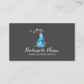 ハウスクリーニングサービス白熱［赤熱］光を放つクリーナバラ金ゴールド 名刺 (正面)