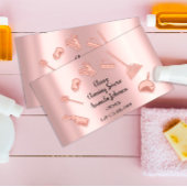 ハウスクリーニングサービス金ゴールドロゴメイドオフィスバラ 名刺