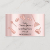 ハウスクリーニングサービス金ゴールドロゴメイドオフィスバラ 名刺 (正面)