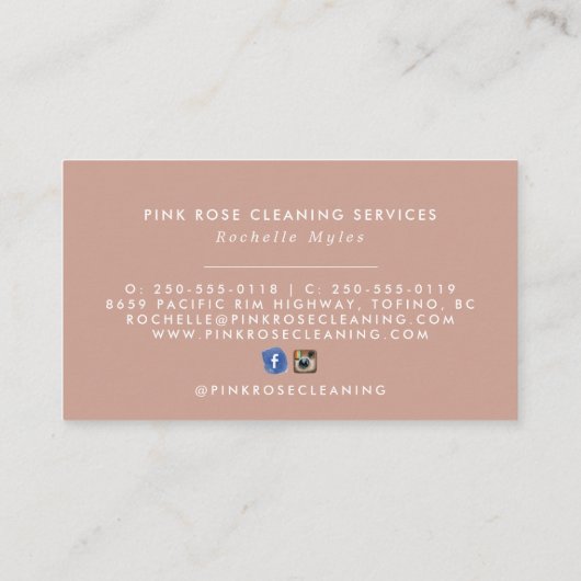 ハウスクリーニングサービス 名刺 (裏面)