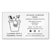ハウスクリーニングサービス 清掃 ソーシャルメディア マグネット名刺 (正面)