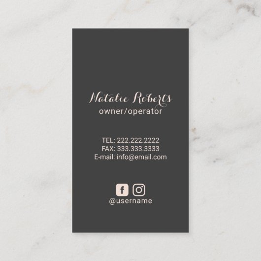 ハウスクリーニングシルバーフェザーダスターピエレガントンク 名刺 (裏面)