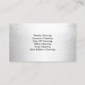 ハウスクリーニングシルバーメイドサービスハウスキーピング 名刺 (裏面)