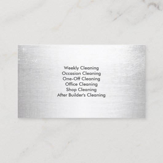 ハウスクリーニングシルバーメイドサービスハウスキーピング 名刺 (裏面)