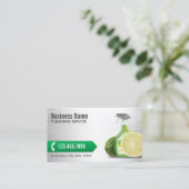 ハウスクリーニングシルバーメイドサービスハウスキーピング 名刺 (スタンド正面)