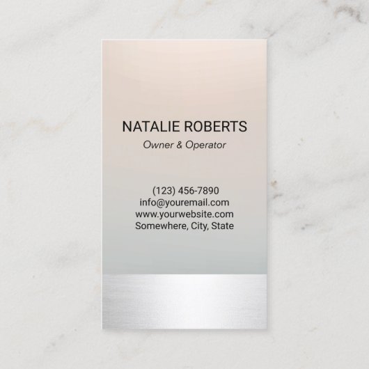 ハウスクリーニングシルバー&バラ金ゴールドハウスキーピング 名刺 (裏面)