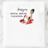 ハウスクリーニングシール 楕円形シール (バッグ)