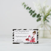 ハウスクリーニングディーバ/ダークヘアビジネスカード 名刺 (スタンド正面)