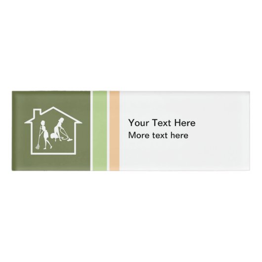 ハウスクリーニングトレンディースタッフ名タグ 名札 (正面)