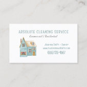 ハウスクリーニングハウスキーピングサービスウォーターカラー 名刺 (正面)