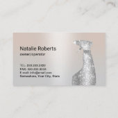 ハウスクリーニングハウスキーピングサービスモダンシルバー 名刺 (裏面)