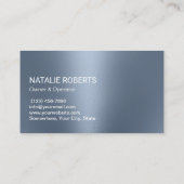 ハウスクリーニングハウスキーピングバラ金ゴールドダスティブルー 名刺 (裏面)