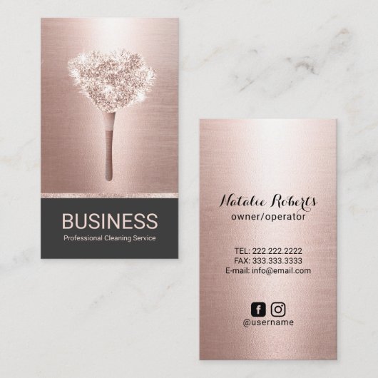 ハウスクリーニングハウスキーピングバラ金ゴールドメイドサービス 名刺 (正面/裏面)