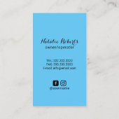 ハウスクリーニングハウスキーピングメイドサービスブラック 名刺 (裏面)