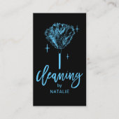 ハウスクリーニングハウスキーピングメイドサービスブラック 名刺 (正面)