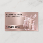 ハウスクリーニングハウスキーピングモダンバラ金ゴールドブシン 名刺 (正面)