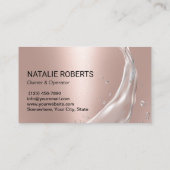 ハウスクリーニングハウスキーピングモダンバラ金ゴールド 名刺 (裏面)