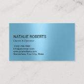 ハウスクリーニングハウスキーピングモダンブルーグリッター 名刺 (裏面)