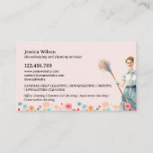 ハウスクリーニングハウスキーピングレトロメイドサービス 名刺 (裏面)