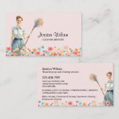 ハウスクリーニングハウスキーピングレトロメイドサービス 名刺 (正面/裏面)