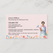 ハウスクリーニングハウスキーピングレトロメイドサービス 名刺 (裏面)