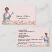 ハウスクリーニングハウスキーピングレトロメイドサービス 名刺 (正面/裏面)