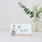 ハウスクリーニングハウスキーピングレトロメイドサービス 名刺 (スタンド正面)