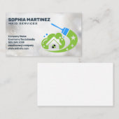 ハウスクリーニングハウスブルームロゴ 名刺 (正面/裏面)