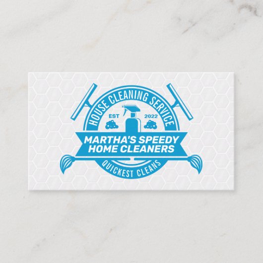 ハウスクリーニングバッジ |浴室タイル 名刺 (正面)