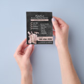 ハウスクリーニングバラ金ゴールドシャルボードハウスキーピング チラシ (手)