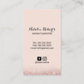 ハウスクリーニングバラ金ゴールドメイドフェザーダスター 名刺 (裏面)