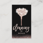 ハウスクリーニングバラ金ゴールドメイドフェザーダスター 名刺 (正面)